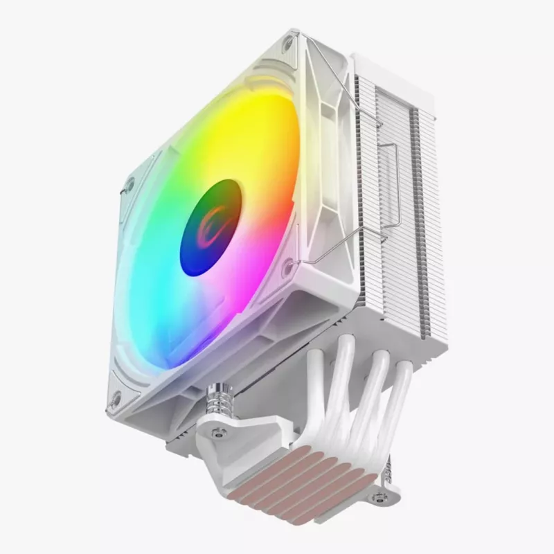 Rampage Octagon C70 Cooler de CPU com LCD, ventoinha ARGB de 120 mm, AM5/LGA1700, branco