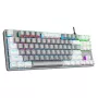 Teclado gaming mecânico Rampage Snug RGB KRGD Blue, Tenkeyless, cinzento-branco