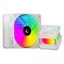 Arrefecedor de CPU líquido all-in-one Rampage INFINITE V120 120mm ARGB, indicador de temperatura, branco