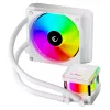 Arrefecedor de CPU líquido all-in-one Rampage INFINITE V120 120mm ARGB, indicador de temperatura, branco