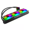 Arrefecedor de CPU líquido AIO Rampage INFINITE V360 360mm ARGB, ecrã digital de temperatura, preto