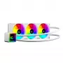 Arrefecedor de CPU líquido all-in-one Rampage INFINITE V360 360mm ARGB, indicador de temperatura, branco