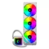 Arrefecedor de CPU líquido all-in-one Rampage INFINITE V360 360mm ARGB, indicador de temperatura, branco