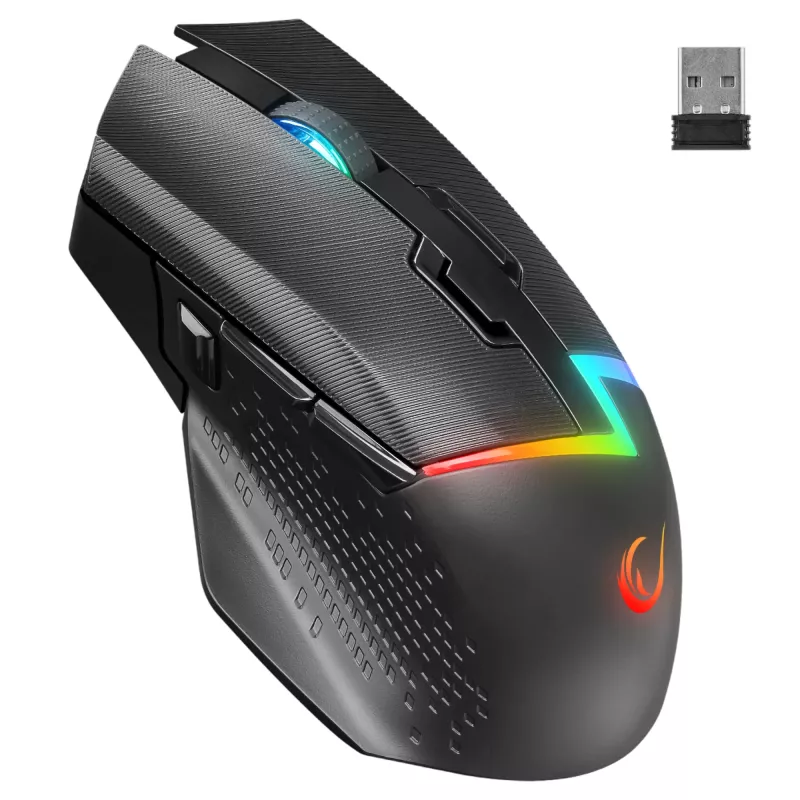 Rato gaming sem fios Rampage Drop M3 V2 24000 DPI 1000 Hz preto
