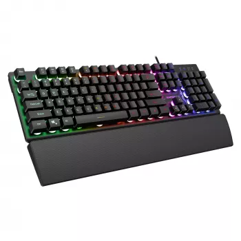 Conjunto de teclado, rato e tapete de rato gaming Rampage Fortuna, 12800 DPI, preto