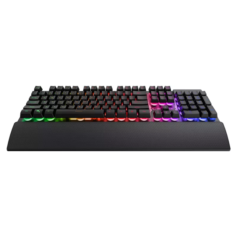 Conjunto de teclado, rato e tapete de rato gaming Rampage Fortuna, 12800 DPI, preto