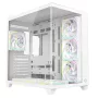 Caixa de PC mid-tower RAMPAGE SEALITE-WHITE com vidro temperado, 7 ventoinhas ARGB PWM, branca