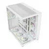 Caixa de PC mid-tower RAMPAGE SEALITE-WHITE com vidro temperado, 7 ventoinhas ARGB PWM, branca