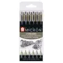 Conjunto de canetas fineliner Sakura Pigma Micron, 6 peças, preto