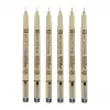 Conjunto de canetas fineliner Sakura Pigma Micron, 6 peças, preto