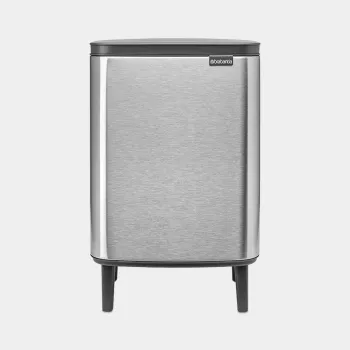 Balde de lixo Brabantia BO HI 12 L Matte Steel Fingerprint Proof
