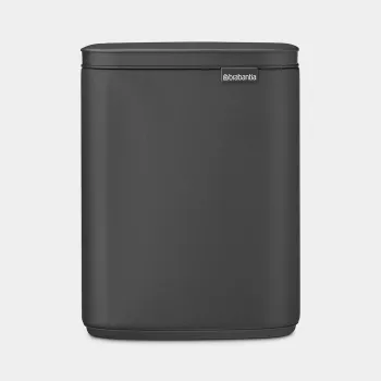 Balde de lixo Brabantia Bo 7 litros Mineral Infinite Grey