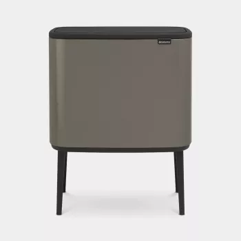 Balde de lixo Brabantia Bo Touch Bin 34 L retangular platina plástico