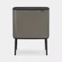 Balde de lixo Brabantia Bo Touch Bin 34 L retangular platina plástico
