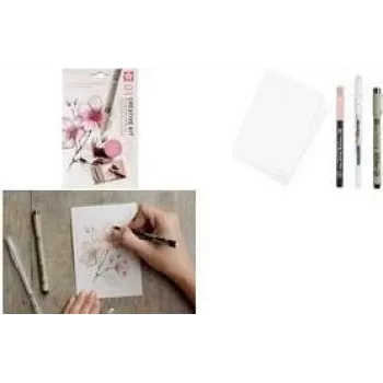 Conjunto de canetas de desenho Sakura Cherry Blossom preto, 6 peças