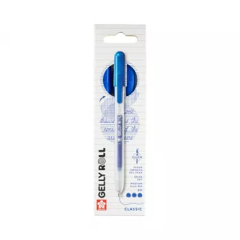 Caneta de gel Sakura Gelly Roll Retractable Classic transparente 0,4 mm tinta azul