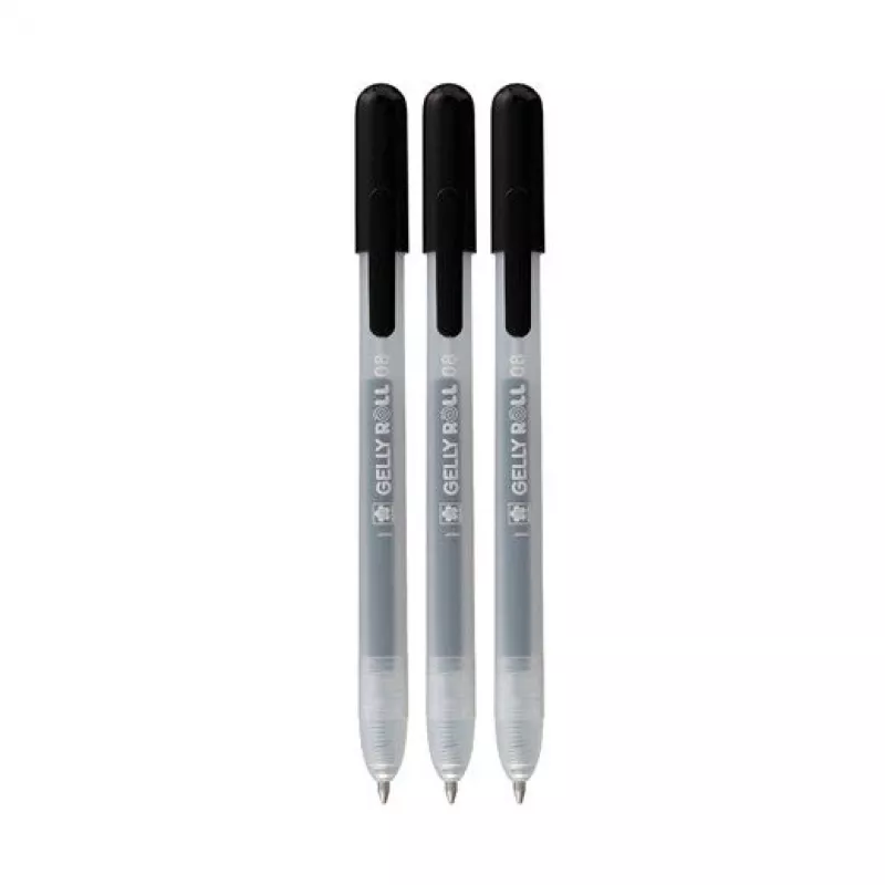 Caneta de gel Sakura Gelly Roll Retractable Classic transparente 0,4 mm ponta fina