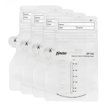Sacos de armazenamento de leite materno Alecto 220 ml, 100 unidades (BF-100)
