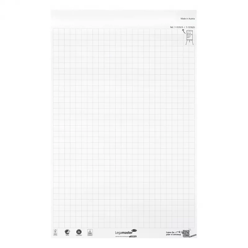 LEGAMASTER Sketch Eco Bloco de papel branco brilhante A2 pack de 5