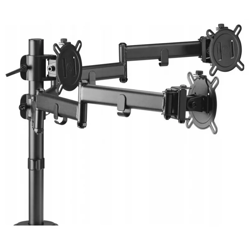 One For All DM2310 Suporte de secretária para monitor único para ecrãs de 13-27 polegadas, capacidade de carga 8 kg, VESA 75x75/100x100, Preto