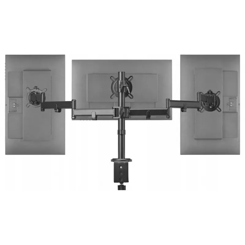 One For All DM2310 Suporte de secretária para monitor único para ecrãs de 13-27 polegadas, capacidade de carga 8 kg, VESA 75x75/100x100, Preto