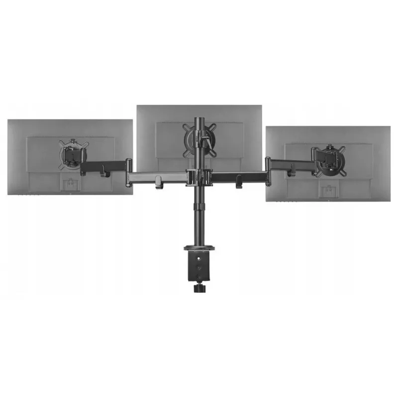 One For All DM2310 Suporte de secretária para monitor único para ecrãs de 13-27 polegadas, capacidade de carga 8 kg, VESA 75x75/100x100, Preto