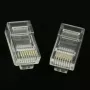 Gembird LC-8P8C-002/50 Ficha modular RJ-45, transparente, dourada, pack de 50