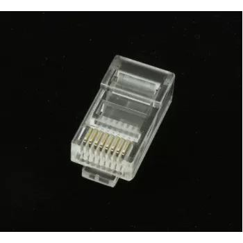 Gembird LC-8P8C-002/50 Ficha modular RJ-45, transparente, dourada, pack de 50