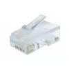 Gembird LC-8P8C-002/50 Ficha modular RJ-45, transparente, dourada, pack de 50
