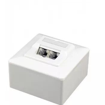 Gembird Cablexpert MWS-2S6-01 Tomada com tampa RJ45 Cat.6 encastrada Branco