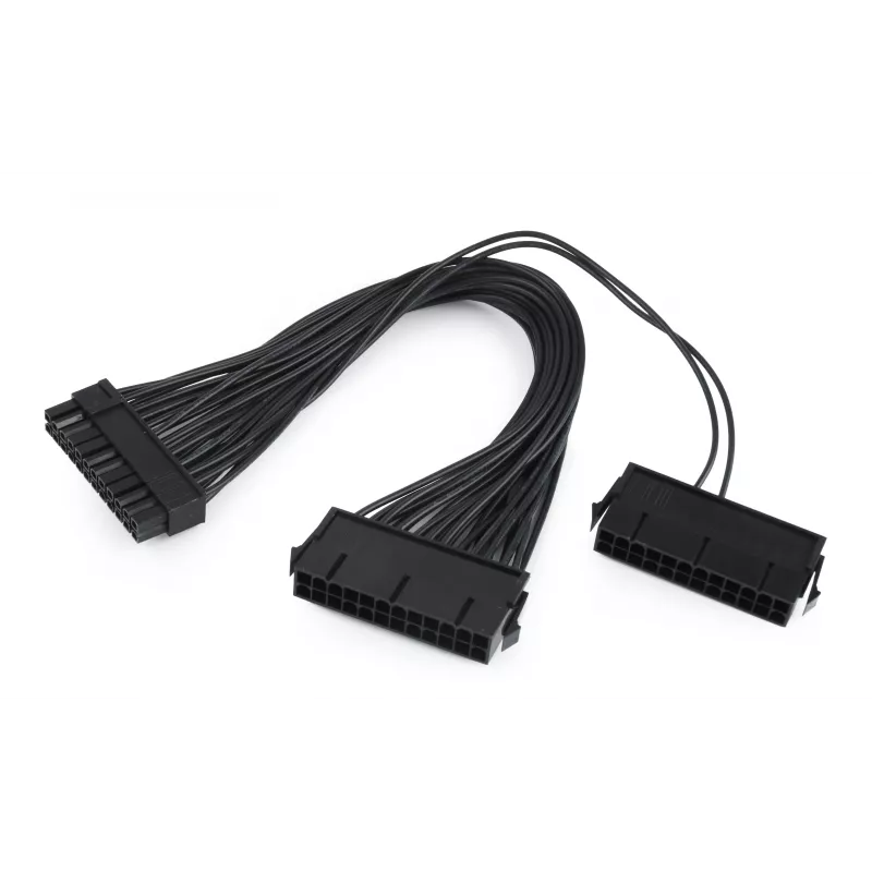 GEMBIRD CC-PSU24-01 Cabo de extensão de alimentação ATX 24 pinos, Macho para Fêmea, 30 cm, Preto