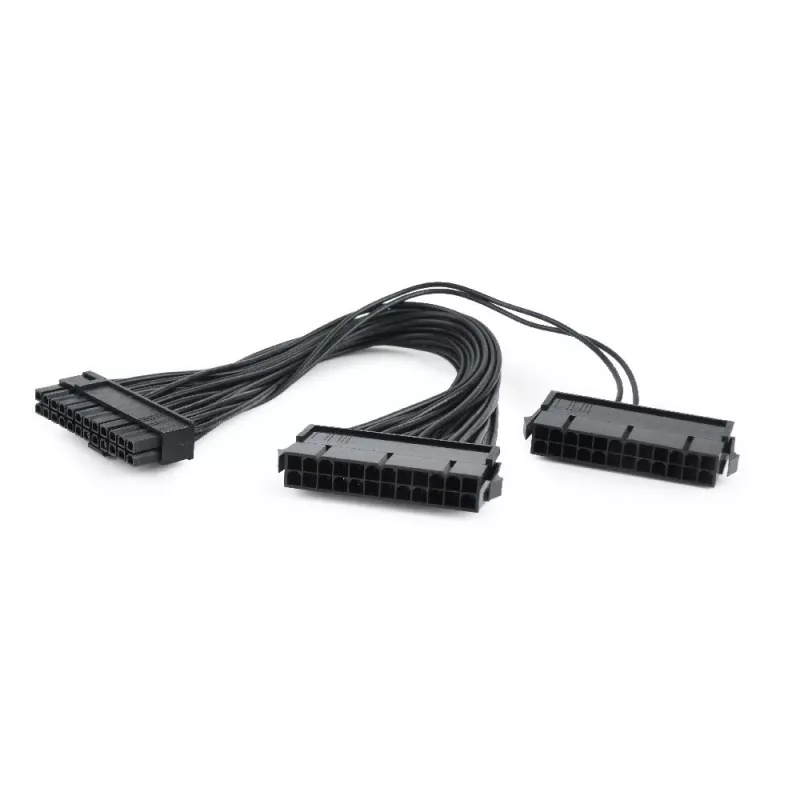 GEMBIRD CC-PSU24-01 Cabo de extensão de alimentação ATX 24 pinos, Macho para Fêmea, 30 cm, Preto