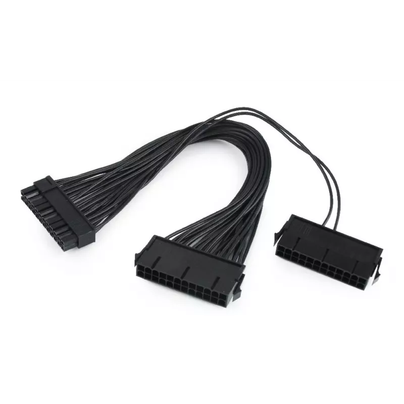 GEMBIRD CC-PSU24-01 Cabo de extensão de alimentação ATX 24 pinos, Macho para Fêmea, 30 cm, Preto