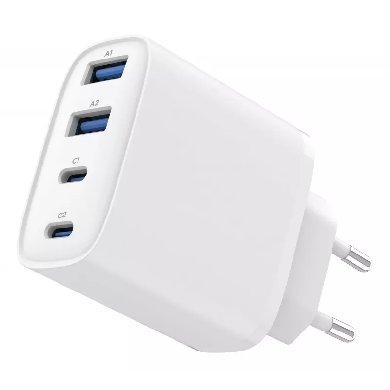 GEMBIRD TA-UC-2A2C-PD40-01-W GaN USB PD Carregador de 4 portas, 40 W, branco