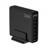 Carregador USB de 6 portas Gembird TA-UC-2A4C-PD240-01-BK 240W GaN preto