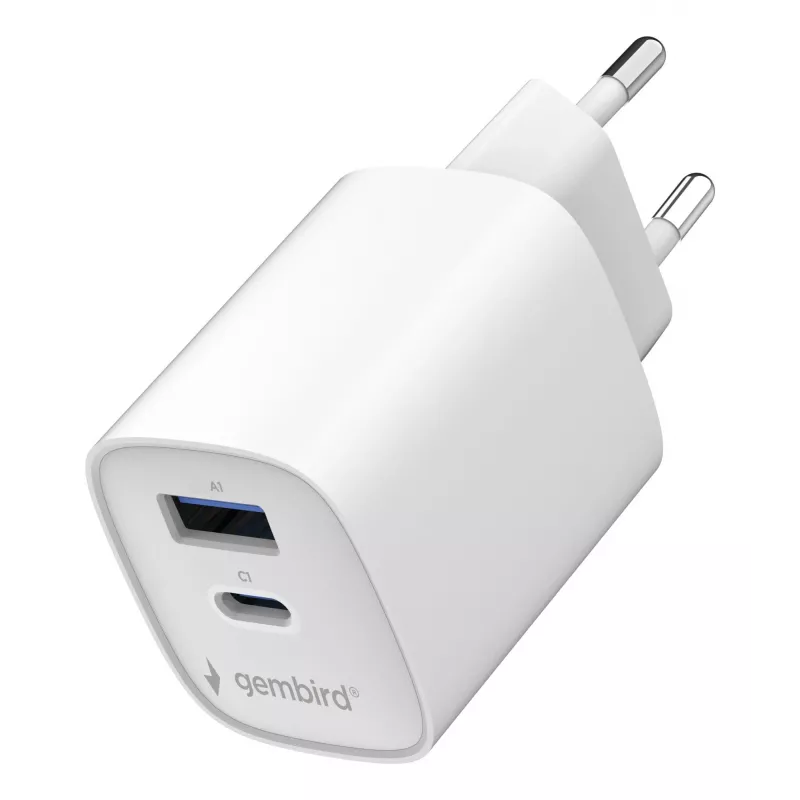 Fonte de alimentação USB-C PD Gembird TA-UC-1A1C-PD45-01-W 45W branca