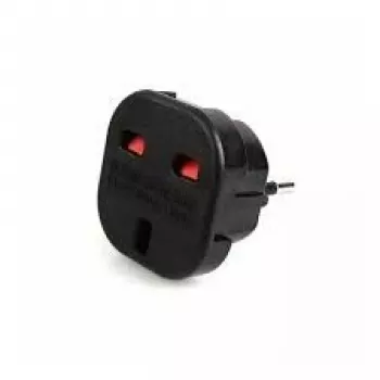 Adaptador de ficha HQ Power de UK (Reino Unido) 3 polos para tomada europeia - adaptador UK para EU (OEM)