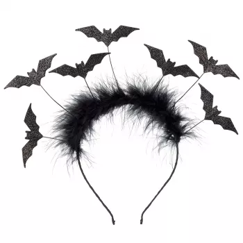 Souza! Bandolete de morcego Hermione com pelo sintético - preto
