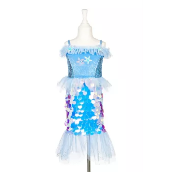 Souza! Vestido de Sereia Lorelie para Menina 5-7 Anos Azul