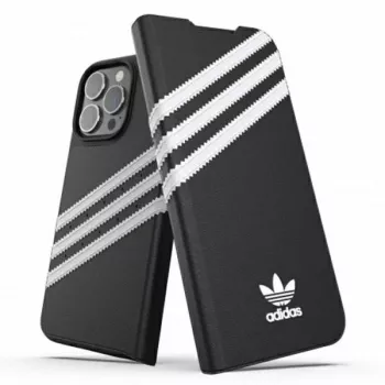 Adidas Originals Capa Tipo Livro PU para iPhone 13 Pro / 13 6,1 polegadas Preto/Branco
