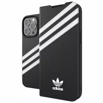 Adidas Originals Capa Tipo Livro PU para iPhone 13 Pro / 13 6,1 polegadas Preto/Branco