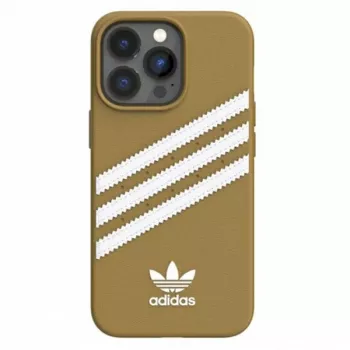 Adidas Originals Capa Moldada PU para iPhone 13 Pro Max 6,7 polegadas Bege-Dourado