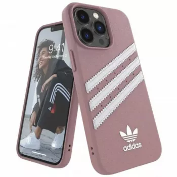 Adidas Originals Capa Moldada PU para iPhone 13 Pro / 13 6,1 polegadas Rosa
