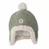 Lodger Gorro de Inverno de Dupla Camada Polar Elm Verde Salva 1-2 Anos