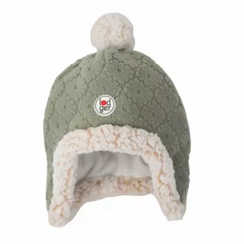 Lodger Gorro de Inverno de Dupla Camada Polar Elm Verde Salva 1-2 Anos