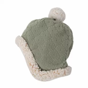 Lodger Gorro de Inverno de Dupla Camada Polar Elm Verde Salva 1-2 Anos