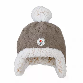 Lodger gorro de inverno de dupla camada Fleece castanho Buffalo 1-2 anos