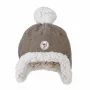 Lodger gorro de inverno de dupla camada Fleece castanho Buffalo 1-2 anos