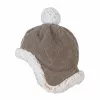 Lodger gorro de inverno de dupla camada Fleece castanho Buffalo 1-2 anos