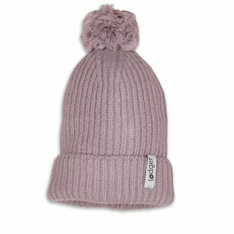 Lodger gorro de bebé de lã merino 100% rosa-choque 6-12 meses